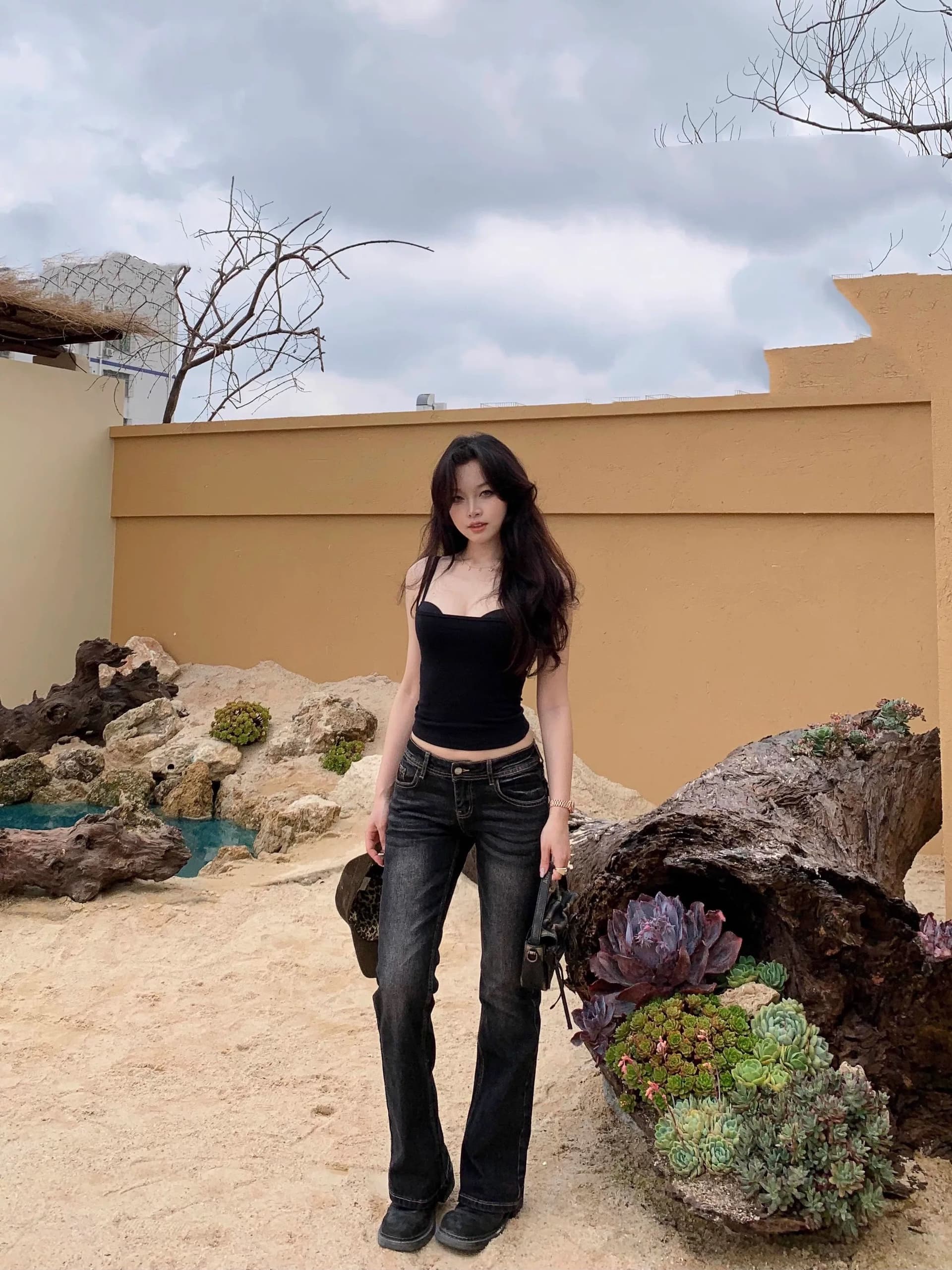 아메리칸 핫걸 로우 웨이스트 부츠컷 청바지 여성 새로운 다용도 좁은 에디션 몸매 가꾸기 슬림해 보이는 신축성 나팔 바지 상세 이미지 5