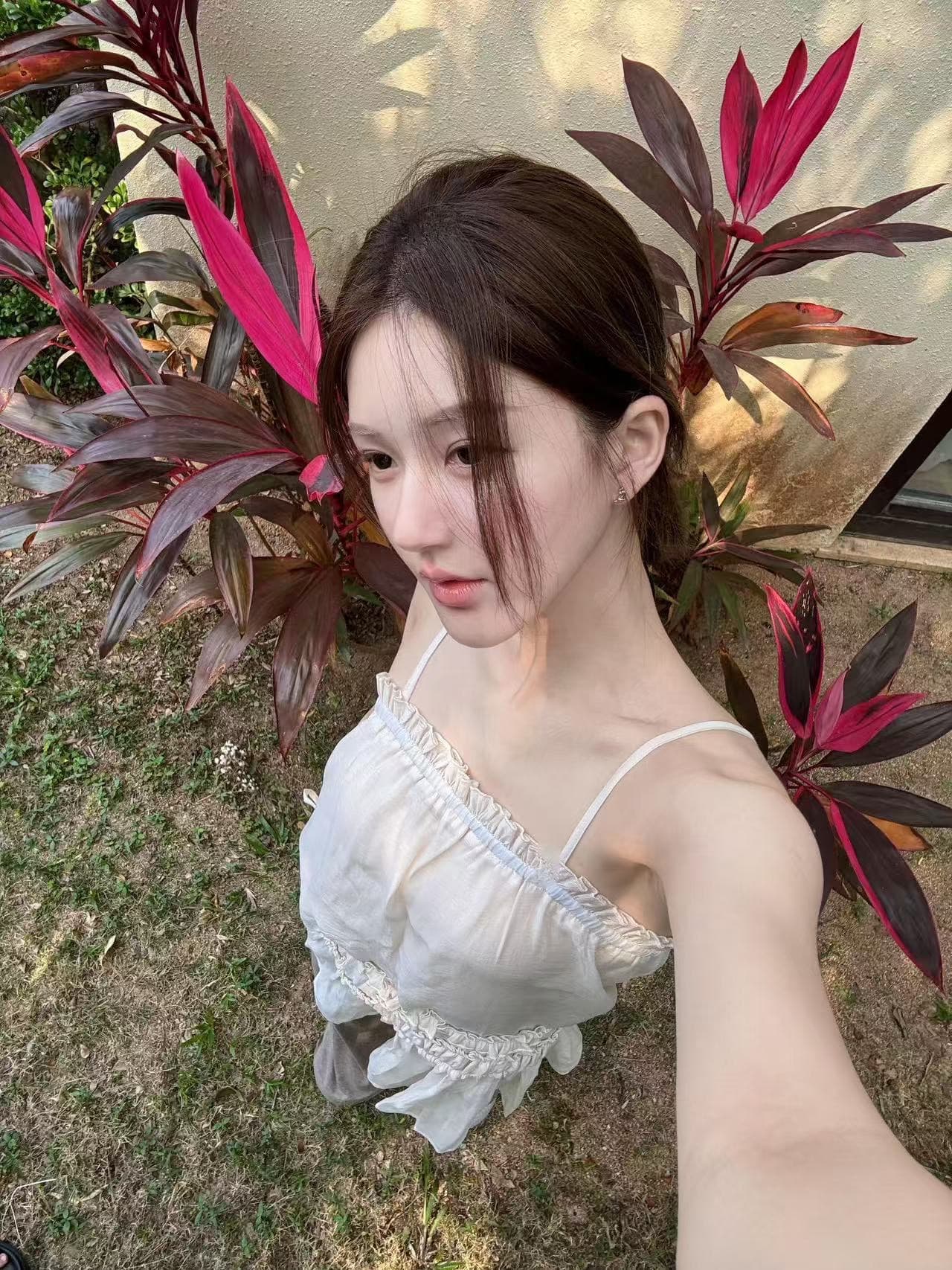 자오 이슬 생각하기 같은 단락 달콤한 스타일 프로 부드러운 품격 캐미솔 슬림해 보이는 패치워크 맨위 디자인 센스 드레스 상세 이미지 2