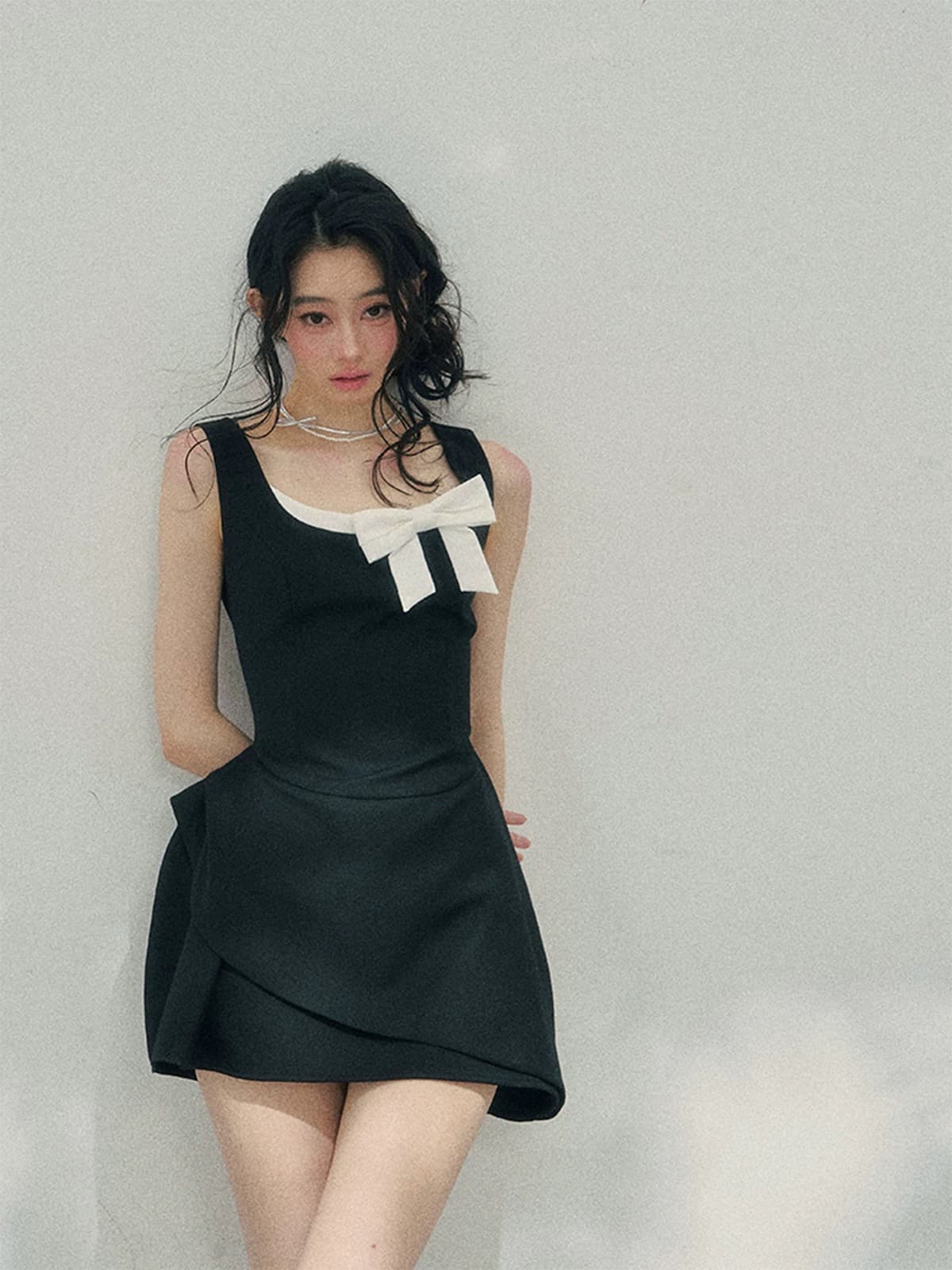 3 월 3 신제품 88 접기 aomalm 덜 또한 눈 그녀 ~ 중 달콤한 의미 싱크대 페이크 레이어드 여성 드레스 봄 이미지 4