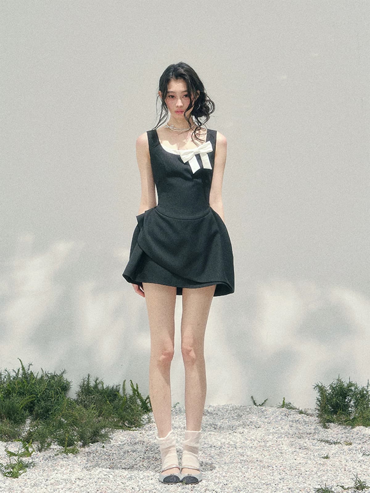3 월 3 신제품 88 접기 aomalm 덜 또한 눈 그녀 ~ 중 달콤한 의미 싱크대 페이크 레이어드 여성 드레스 봄 상세 이미지 3