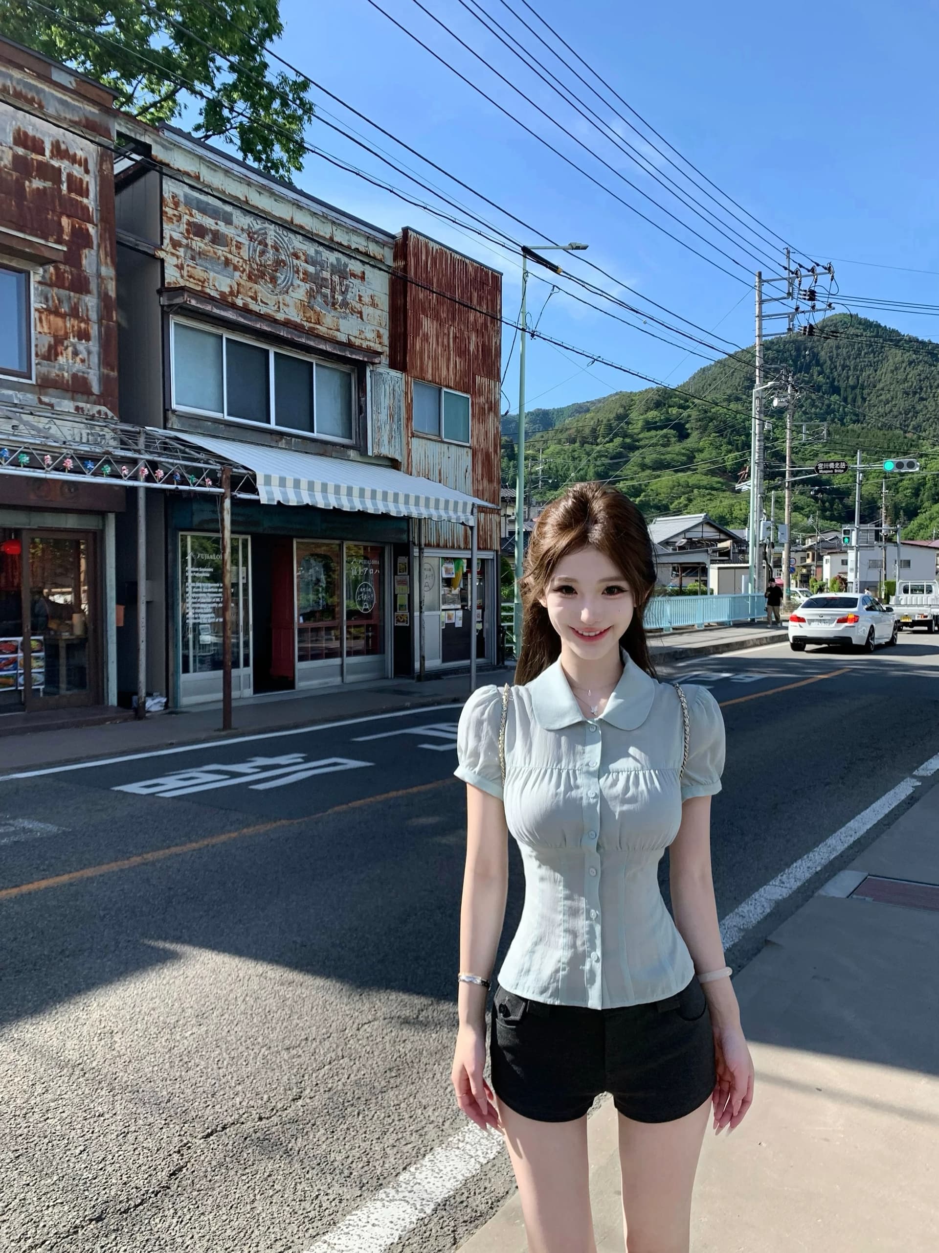 05 26 jmshop 박하 남자 웨이브 100 라이 경기 서울 주간 실크 베이비 칼라 셔츠 맨위 허리 수축 슬림해 보이는 상세 이미지 1