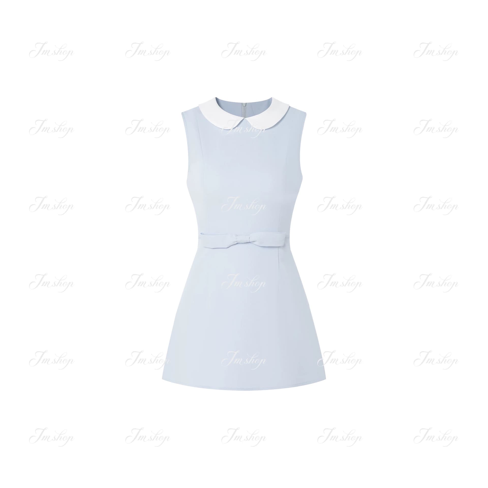 05 26 jmshop 윈저 미스 tr 사선 무늬 웨스트 로드 중 베이비 칼라 드레스 한 마디 민소매 조끼 스커트 상세 이미지 5