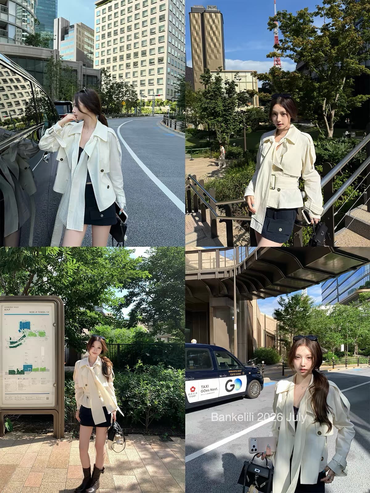 밤나무 코코아 bankelili 힘 바람막이 품격 영국식 바람 나비 매듭 리본 짧은 바람막이 여성 코트 상세 이미지 7