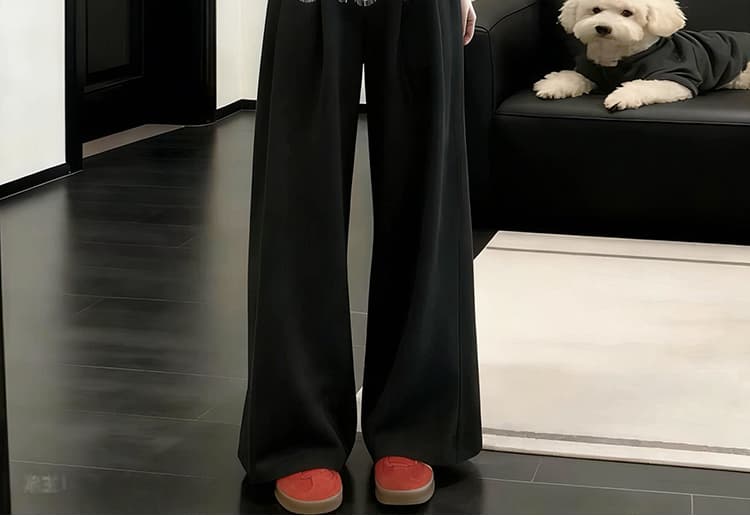 지금 지금 여름 새로운 느긋한 바람 품격 긍정적 인 어깨 반팔 패치워크 레이스 랩스커트팬츠 와이드 레그 팬츠 투피스 세트 상세 이미지 27