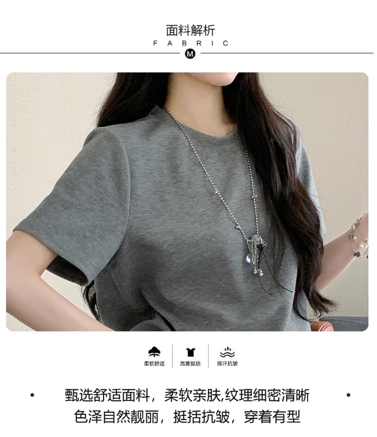 실사 지금 여름 새로운 느긋한 바람 품격 긍정적 인 어깨 반팔 패치워크 레이스 랩스커트팬츠 와이드 레그 팬츠 투피스 세트 상세 이미지 6