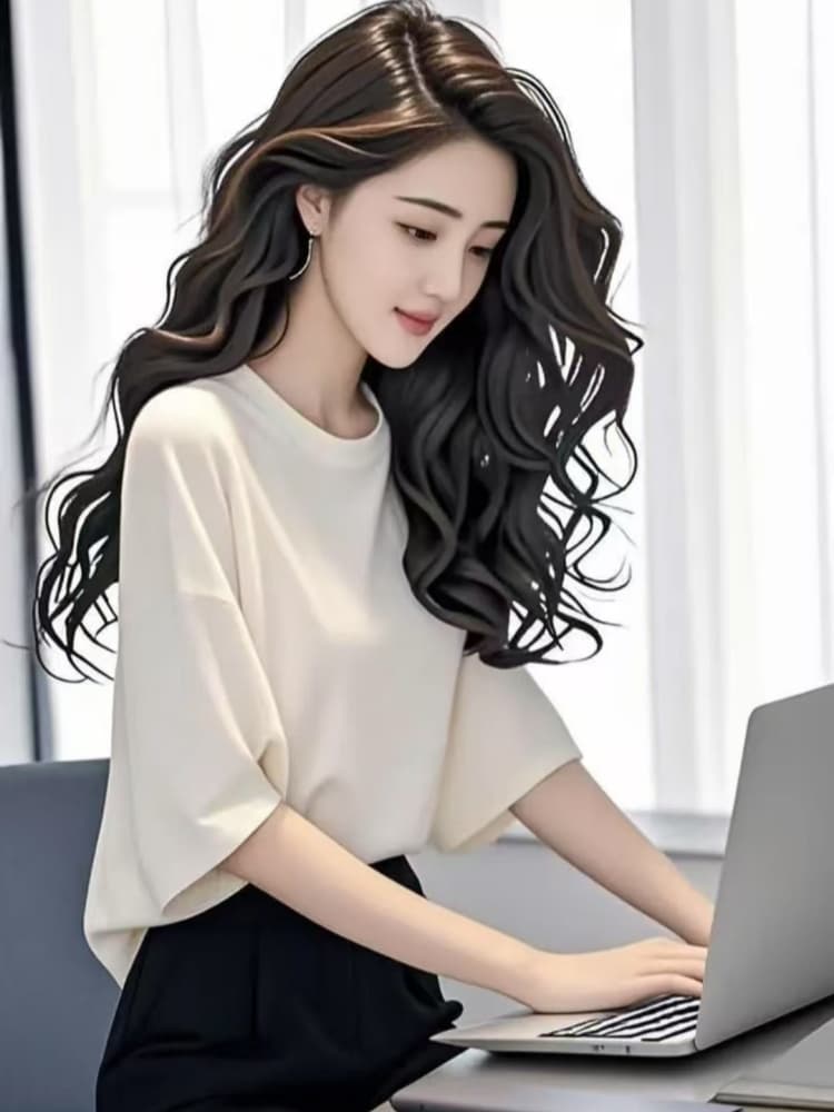 프랑스어 기질 서리가 내린 부서 고급 센스 회색 느슨한 작은 맨위 여자 여름 상세 이미지 8