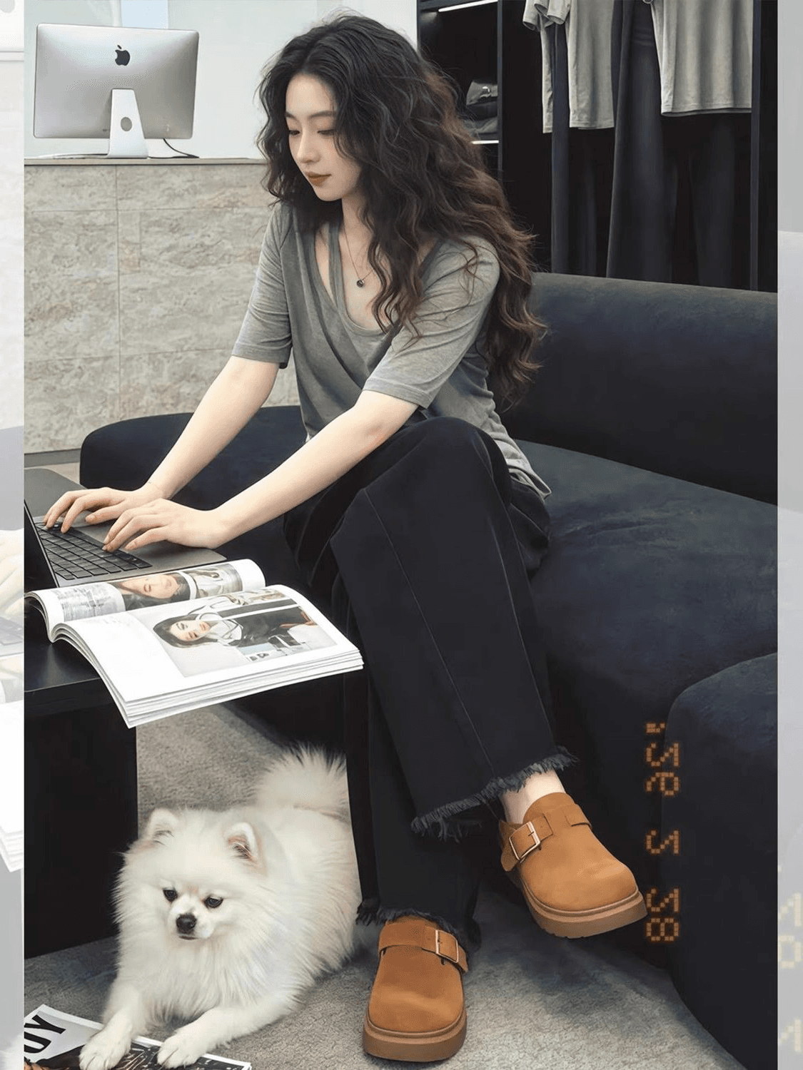 2026 새로운 빅 사이즈 여성 의류 반팔 티셔츠 여성 여름 캐주얼 와이드 칼라 여성 의류 맨위 개성 디자인 섹션 ins 이미지 4