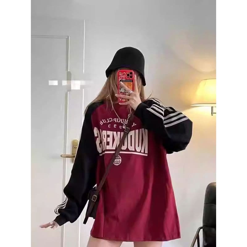 2026 새로운 가을 겨울 아메리칸 레트로 캐주얼 운동 바람 후드티 지방 mm 한 부서 루즈핏 느긋한 바람 라운드 넥 맨위 상세 이미지 4