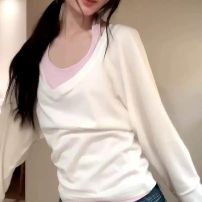 루즈핏 자외선 차단 블라우스 캐미솔 새로운 패션 다용도 세트 이미지 2