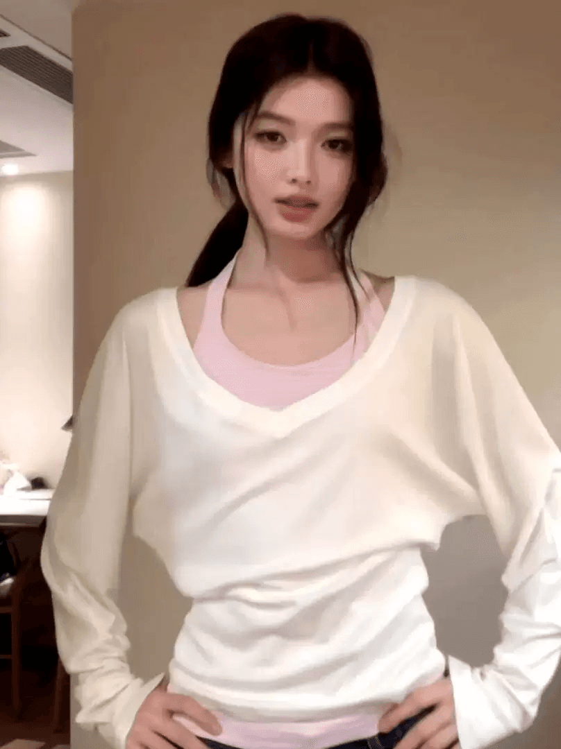 루즈핏 자외선 차단 블라우스 캐미솔 새로운 패션 다용도 세트 상세 이미지 4