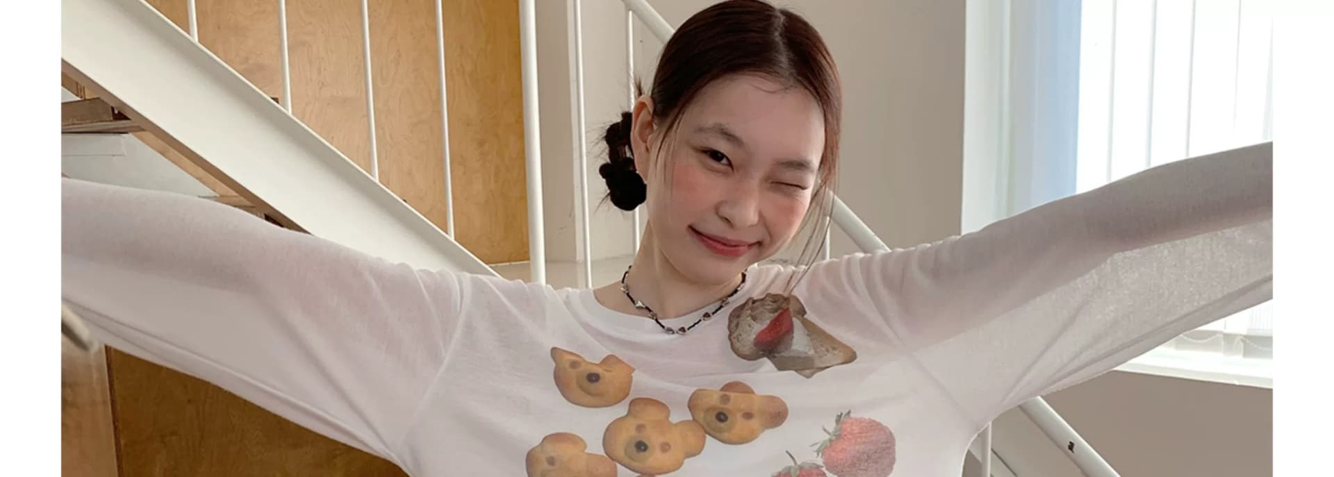 자외선 차단 맨위 먹기를 좋아합니다. 디저트 피크닉 얇고 가벼운 마이크로 ~을 통해 긴팔 티셔츠 상세 이미지 18