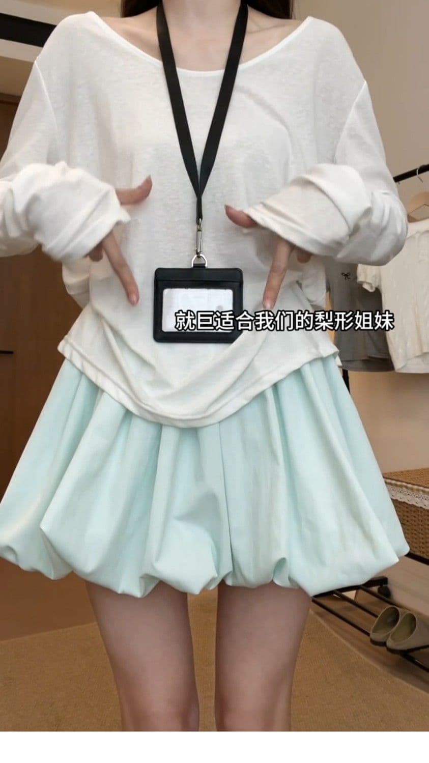 한 부서 달콤함 빨간색 꽃밭 미니 스커트 여성 여름 얇은 스타일 작은 키 하이웨이스트 느긋한 다용도 슬림해 보이는 퍼프 치마바지 상세 이미지 31