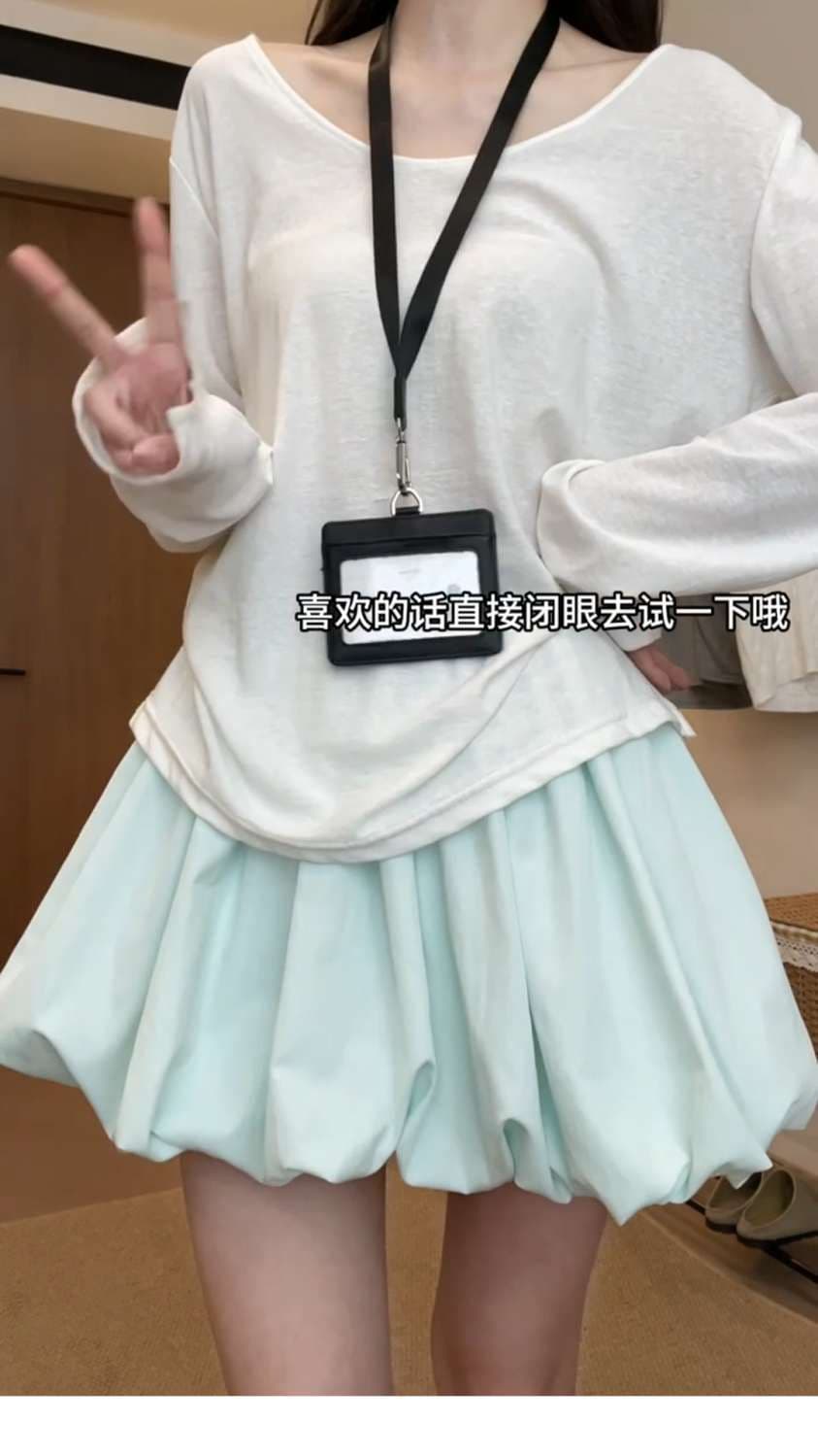 한 부서 달콤함 빨간색 꽃밭 미니 스커트 여성 여름 얇은 스타일 작은 키 하이웨이스트 느긋한 다용도 슬림해 보이는 퍼프 치마바지 상세 이미지 33