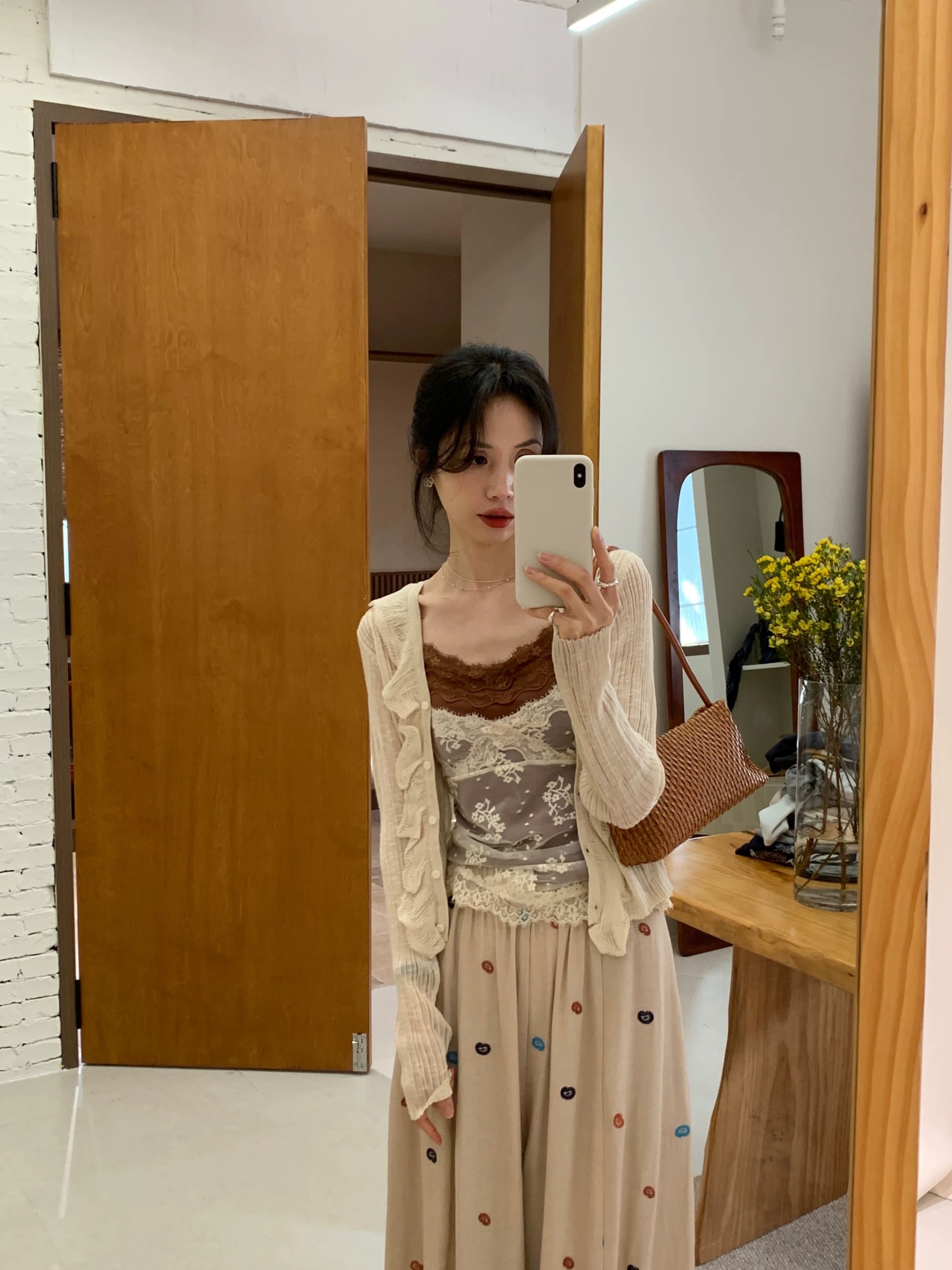 순수한 욕망 바람 배색 캐미솔 여름 레이스 조각 섹시함 페이크 레이어드 맨위 트렌디 상세 이미지 20