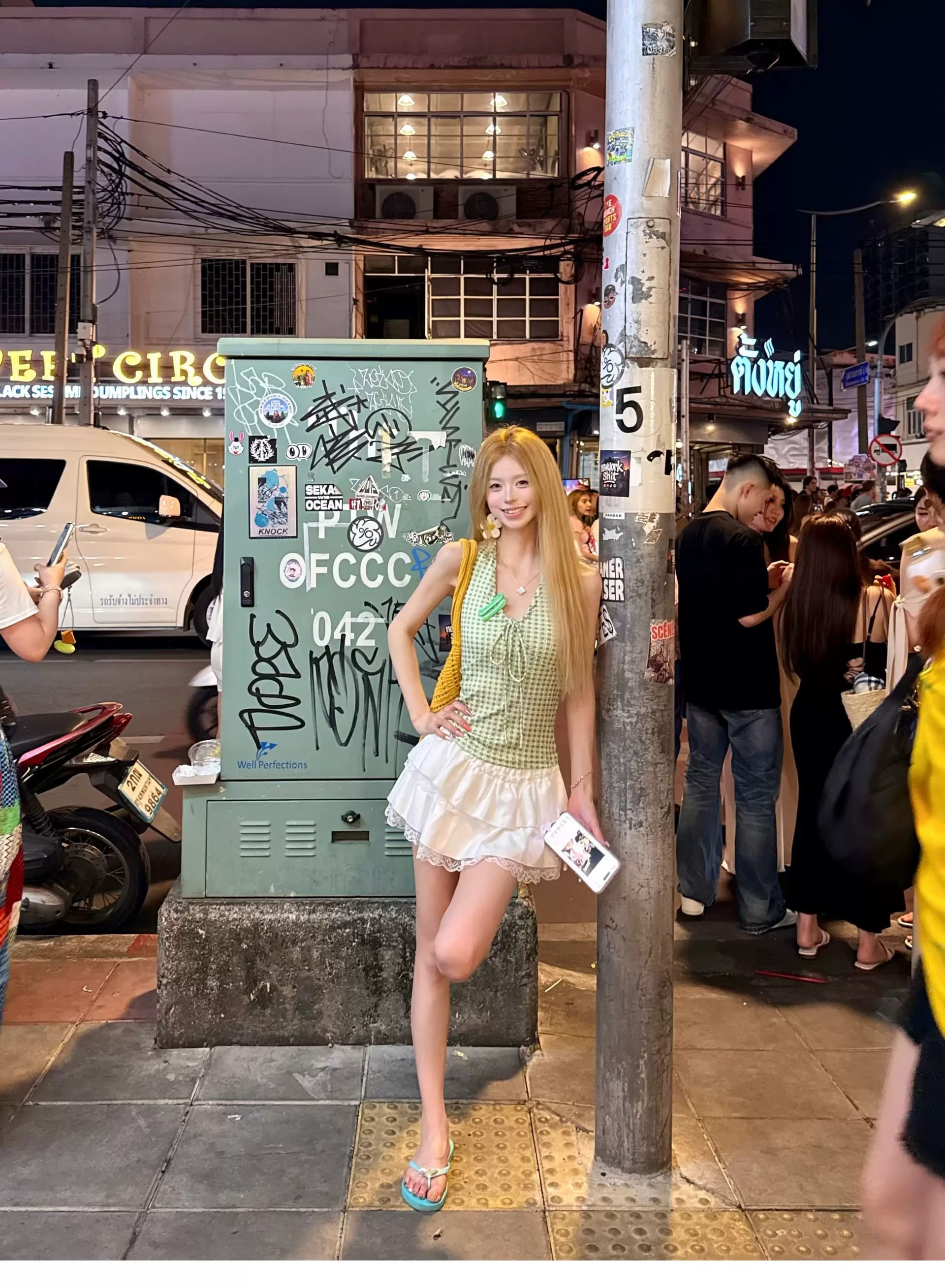 달콤한 핫걸 도트 무늬 행침 목 캐미솔 여름 몸매 가꾸기 슬림해 보이는 스트랩 섹시함 핫걸 Chic 쇼트 스타일 맨위 상세 이미지 8