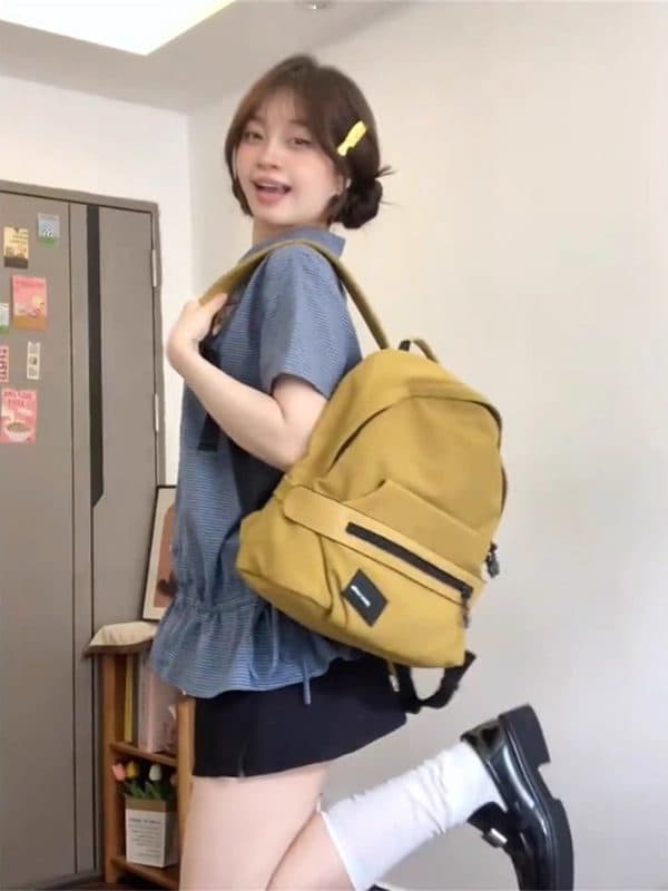 펌프 로프 밑단 허리 수축 맨위 블루 체크무늬 빅 사이즈 슬림해 보이는 레이스 셔츠 상세 이미지 6