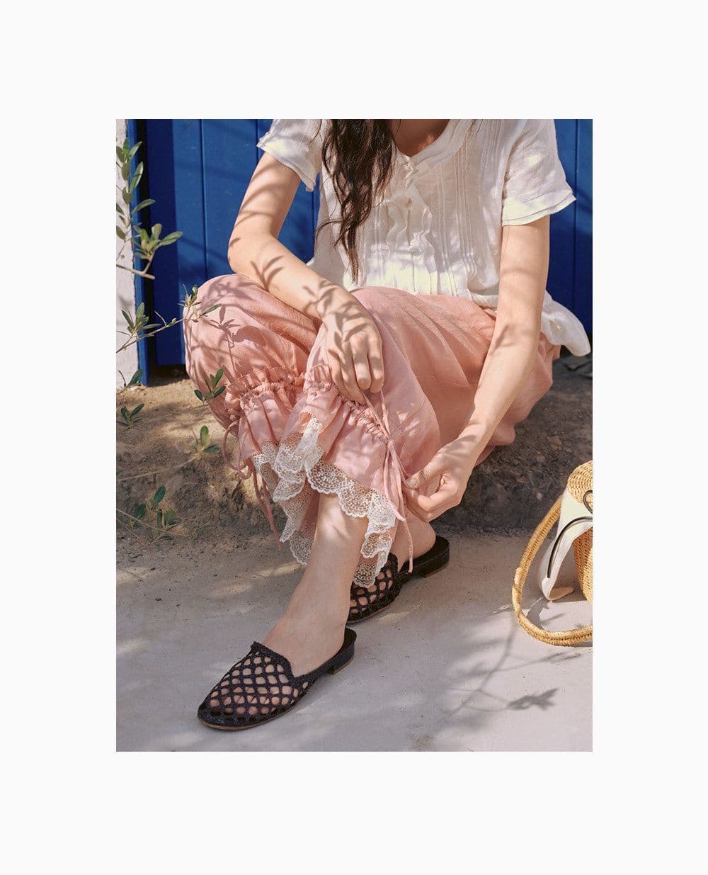 일본식 신선함 달콤함 전원 바람 레이스 측면 Chic 긴 바지 여름 새로운 루즈핏 얇고 가벼운 슬림해 보이는 캐주얼 바지 여성 상세 이미지 11