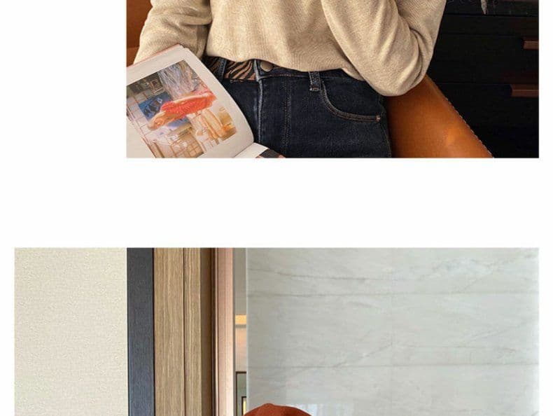 양모 플리스 기본 셔츠 반하이넥 가을 겨울 새로운 긴팔 티셔츠 레이스 인사이드 가져 가라. 새로운 디자인 센스 티셔츠 트렌디 상세 이미지 10