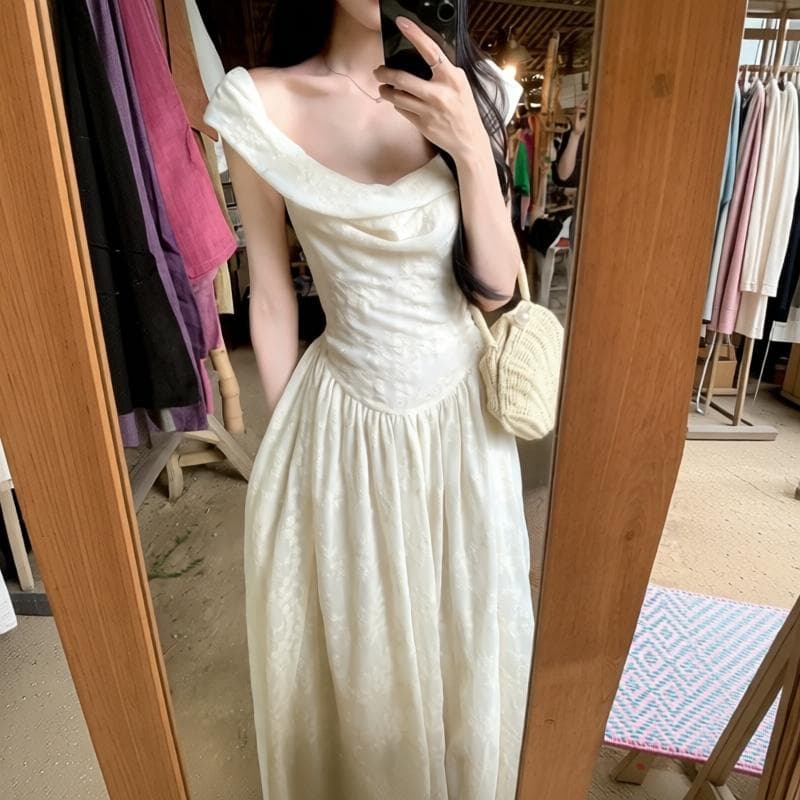 프랑스식 낭만주의 휴가 바람 흔들다 칼라 허리 수축 큰 진자 여성 드레스 2026 여름 새로운 슬림해 보이는 품격 요정 롱 스커트 이미지 4