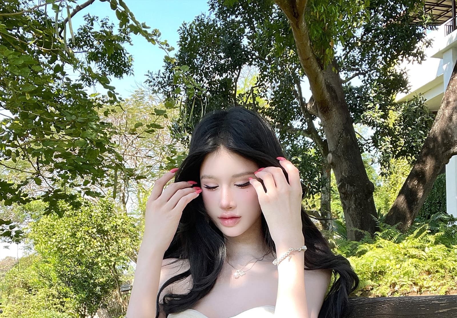 도파민 아름다운 분위기 센스 보라색 망사 튜브탑 슬립 큰 진자 롱 스커트 슈퍼 요정 섬 휴가 바람 해변 드레스 상세 이미지 29