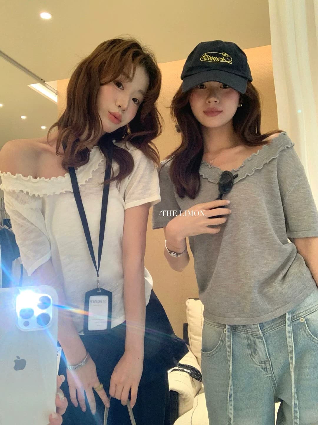the lemon 레몬 녹차 2026 여름 프랑스식 프릴 u 칼라 반팔 니트 스웨터 여성 디자인 센스 맨위 상세 이미지 11