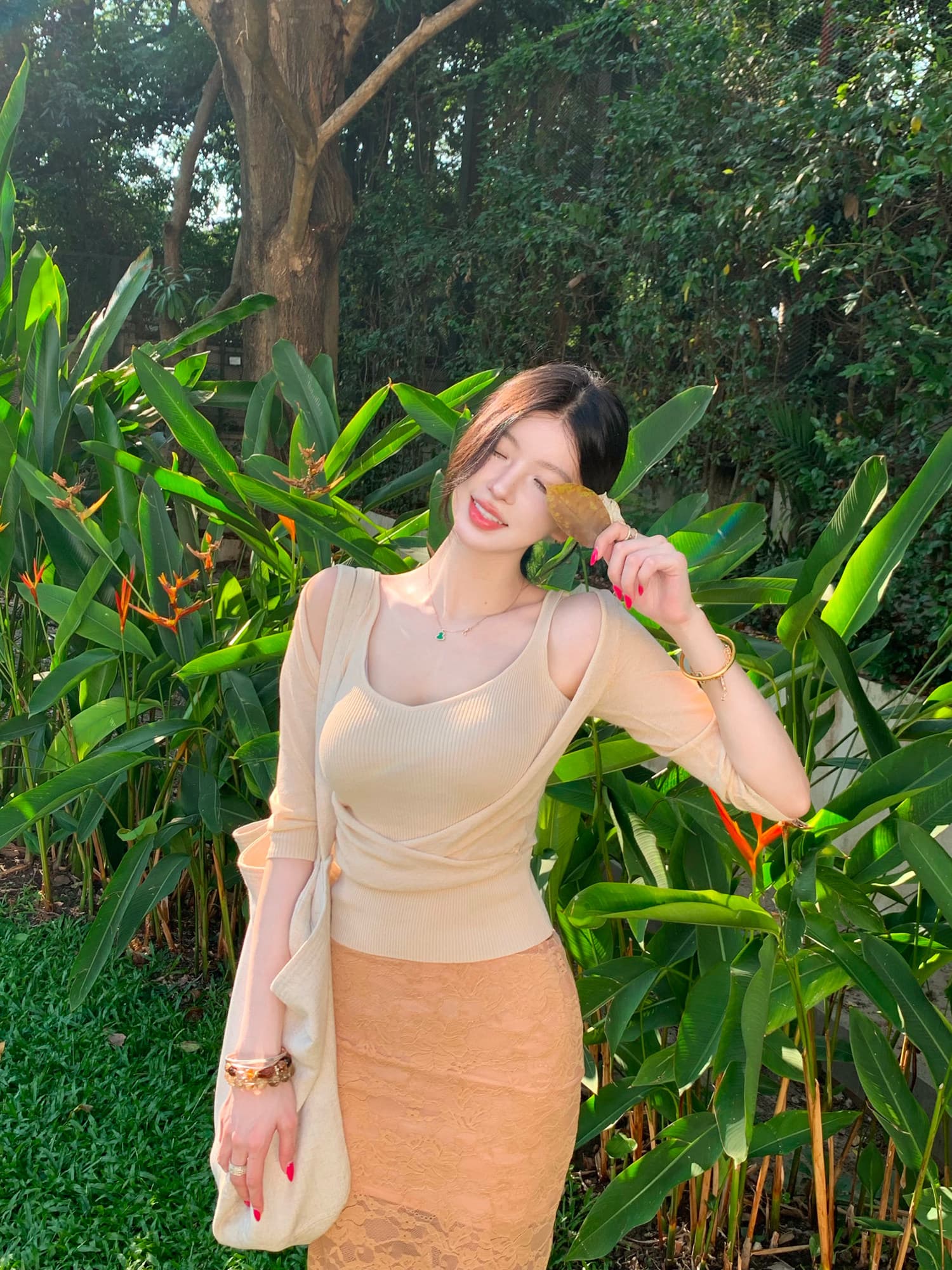 farte shop 햇빛 맛 마이크로 ~을 통해 슬립 흔들다 칼라 페이크 레이어드 털 짠 셔츠 여성 봄 여름 허리 수축 맨위 이미지 3