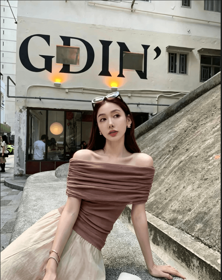 브 룩 스  품격 니트 다용도 오프숄더 주름 맨위 여성 순수한 욕망 바람 오프숄더 슬림해 보이는 몸매 가꾸기 맨위 이미지 3