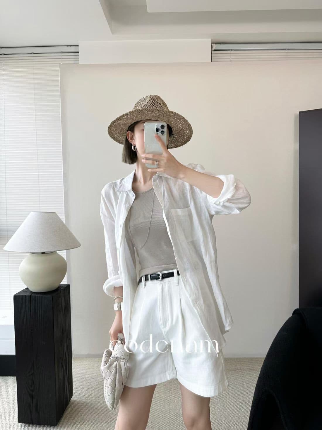여름 새로운 품격 셔츠 자외선 차단 오픈 가디건 여성 코트 디자인 센스 루즈핏 면 린넨 외부 잡아라. 의류 상세 이미지 2