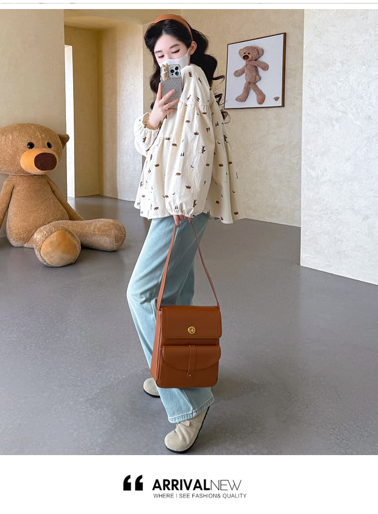 실사 봄 새로운 한 부서 인형 셔츠 루즈핏 임산부 셔츠 오픈 가디건 상세 이미지 13
