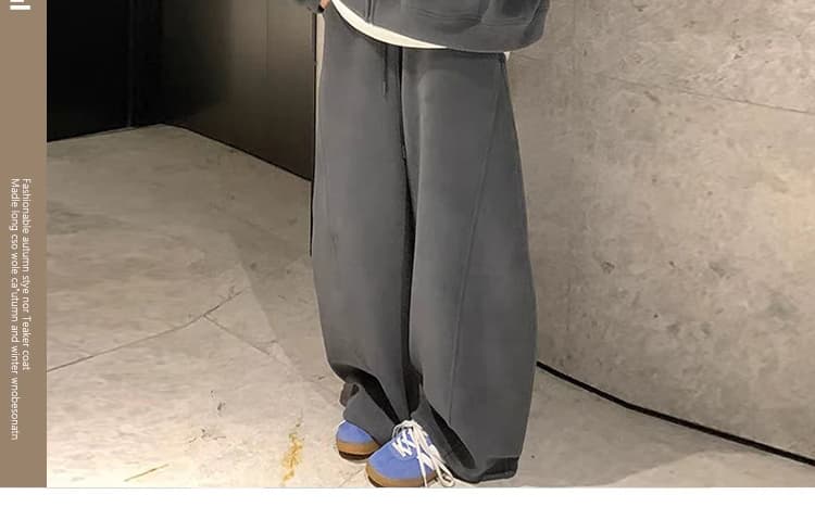 지금 가을 겨울 새로운 한국 스타일 캐주얼 양면 찹쌀 플러시 두꺼운 후드 지퍼 임산부 세트 투피스 세트 상세 이미지 11