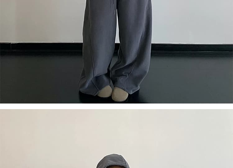 지금 가을 겨울 새로운 한국 스타일 캐주얼 양면 찹쌀 플러시 두꺼운 후드 지퍼 임산부 세트 투피스 세트 상세 이미지 50