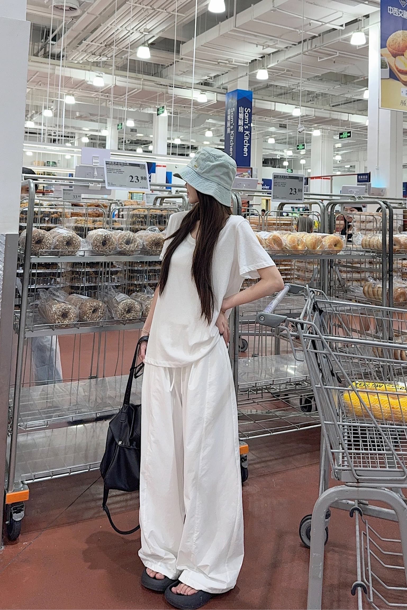 실사 정가 도파민 여름 독점적 인 대 라운드 넥 마 센스 눈꽃 질감 루즈핏 반팔 티셔츠 맨위 이미지 5