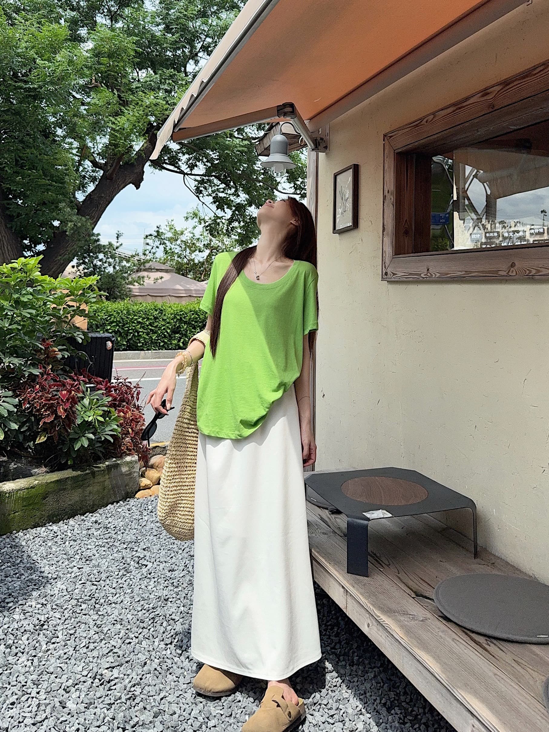 실사 정가 도파민 여름 독점적 인 대 라운드 넥 마 센스 눈꽃 질감 루즈핏 반팔 티셔츠 맨위 상세 이미지 29
