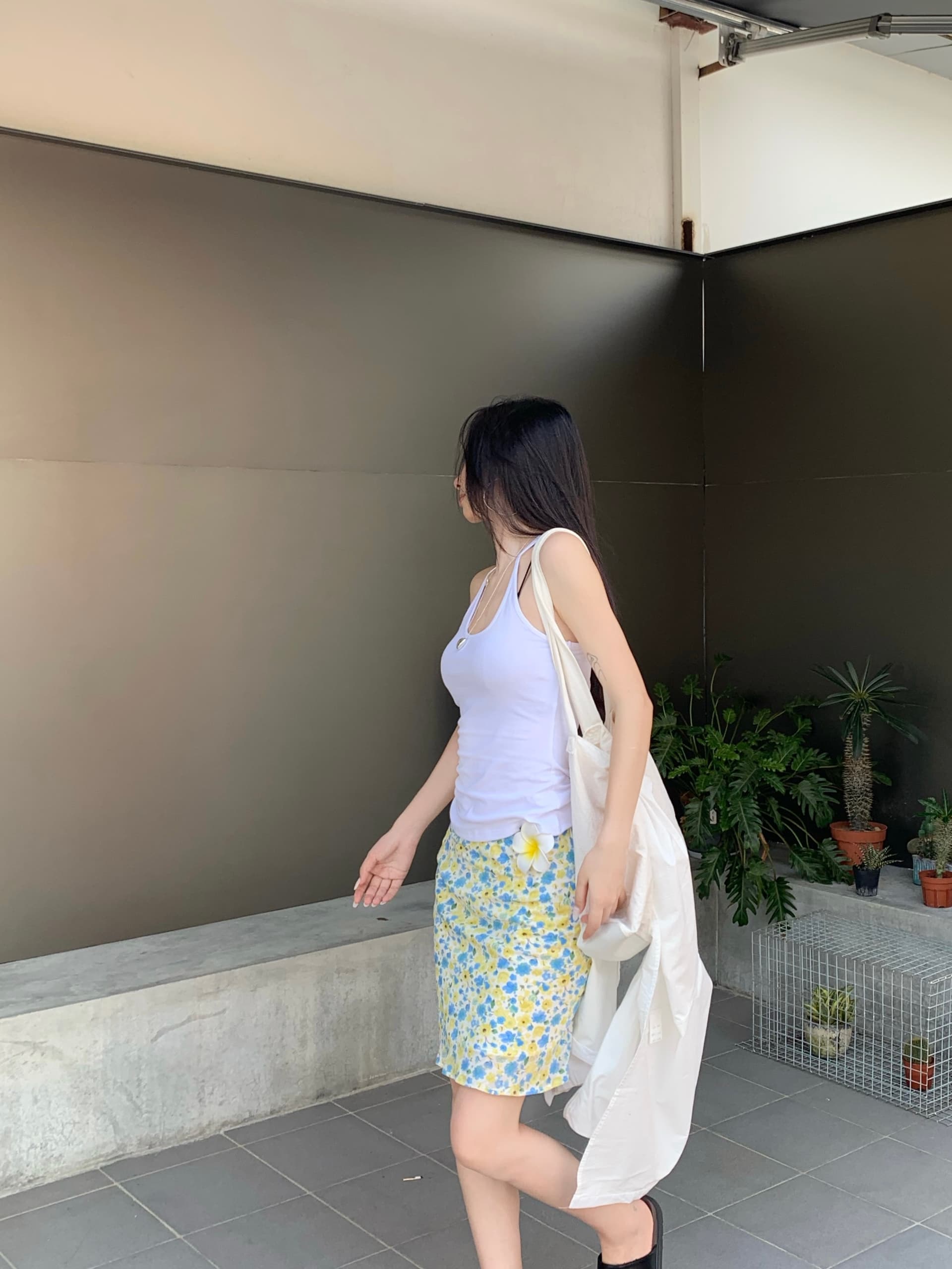 실사 정가 한 마디 반신 스커트 여름 타이트 스커트 치마 한 부서 로우 웨이스트 인어 꼬리 스커트 꽃무늬 미니 스커트 상세 이미지 12