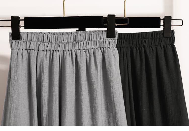 여름 얇은 스타일 야마모토 바지 여성 25 새로운 루즈핏 슬림해 보이는 캐주얼 도루 센스 9 포인트 와이드 레그 팬츠 표지 넓적 다리 슬림해 보이는 치마바지 상세 이미지 13