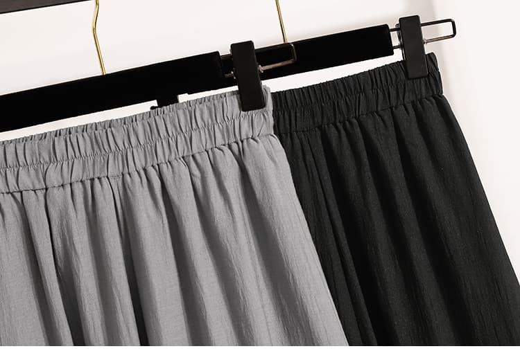 여름 얇은 스타일 야마모토 바지 여성 25 새로운 루즈핏 슬림해 보이는 캐주얼 도루 센스 9 포인트 와이드 레그 팬츠 표지 넓적 다리 슬림해 보이는 치마바지 상세 이미지 14