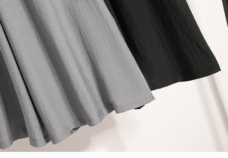 여름 얇은 스타일 야마모토 바지 여성 25 새로운 루즈핏 슬림해 보이는 캐주얼 도루 센스 9 포인트 와이드 레그 팬츠 표지 넓적 다리 슬림해 보이는 치마바지 상세 이미지 15