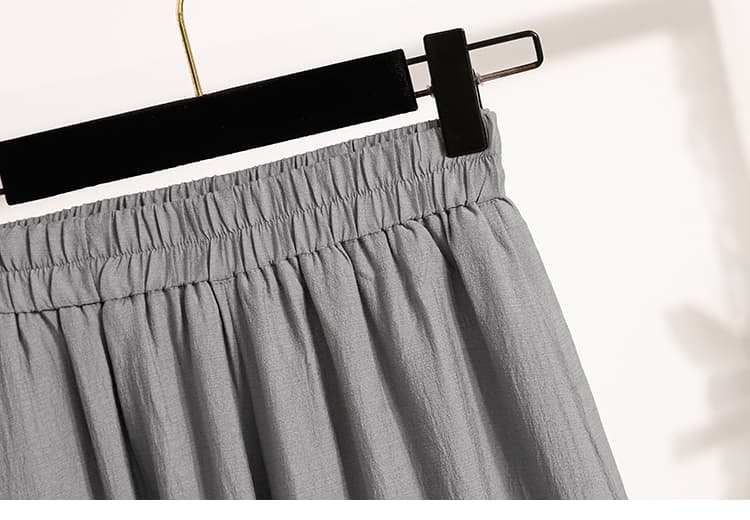 여름 얇은 스타일 야마모토 바지 여성 25 새로운 루즈핏 슬림해 보이는 캐주얼 도루 센스 9 포인트 와이드 레그 팬츠 표지 넓적 다리 슬림해 보이는 치마바지 상세 이미지 17