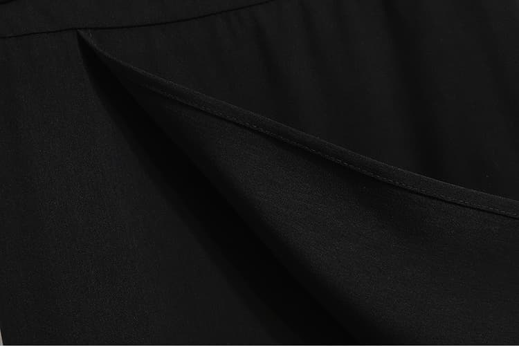 검정색 불규칙 반신 스커트 여성 2026 가을 새로운 빅 사이즈 하이웨이스트 슬림해 보이는 정장 치마 중간 길이 A라인 스커트 상세 이미지 17