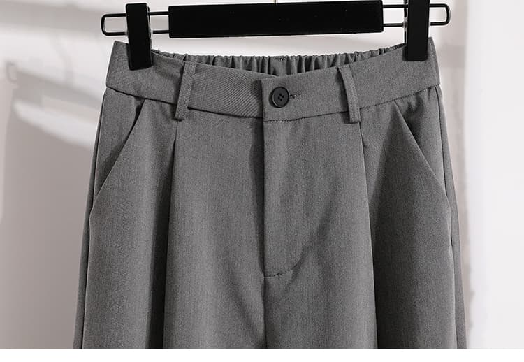 정장 와이드 레깅스 바지 2026 가을 새로운 미니멀리즘 루즈핏 슬림해 보이는 캐주얼 바지 도루 센스 하이웨이스트 스트레이트 팬츠 긴 바지 상세 이미지 15