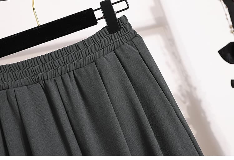 회색 좁은 에디션 정장 와이드 레깅스 바지 2026 가을 새로운 하이웨이스트 9 포인트 캐주얼 바지 패션 빅 사이즈 하렘 바지 상세 이미지 20