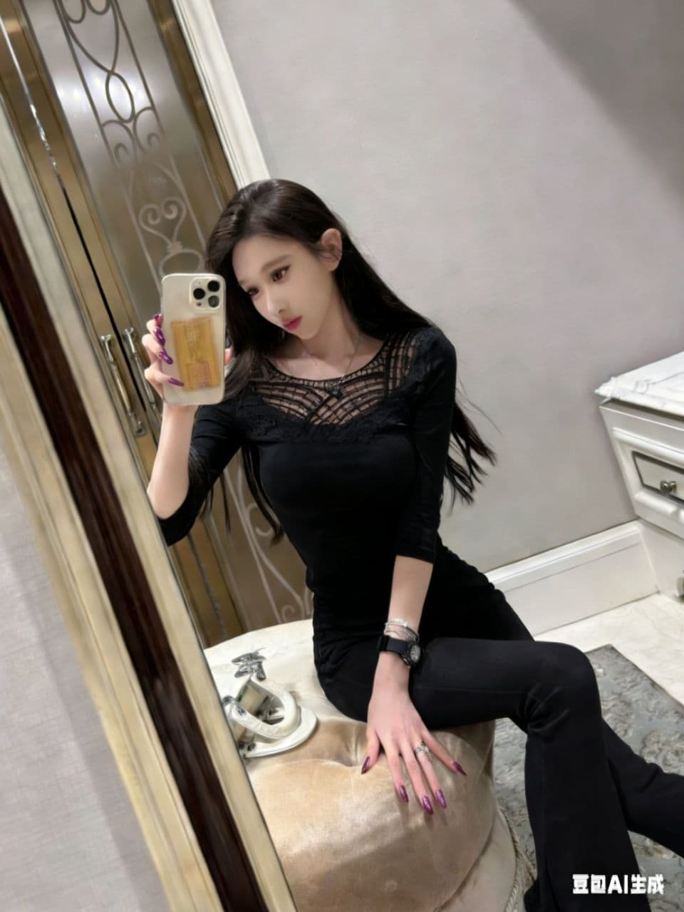 순수한 욕망 바람 긍정적 인 어깨 자수 패치워크 반소매 맨위 몸매 가꾸기 슬림해 보이는 쇼트 스타일 다용도 여성 상세 이미지 2