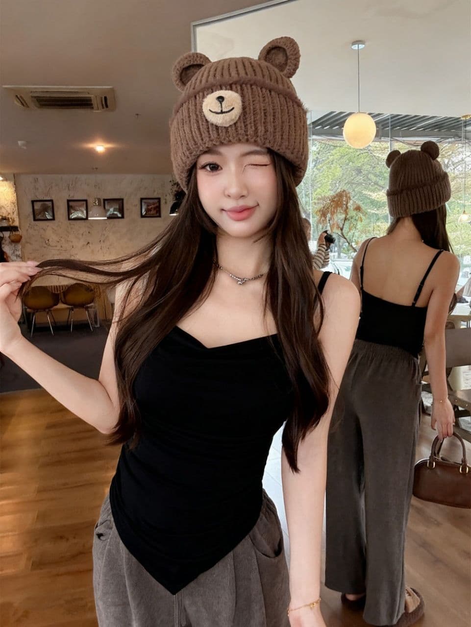 여름 새로운 순수한 욕망 바람 주름 디자인 캐미솔 몸매 가꾸기 슬림해 보이는 여성 고정 벨트 가슴 패드 의류 상세 이미지 13
