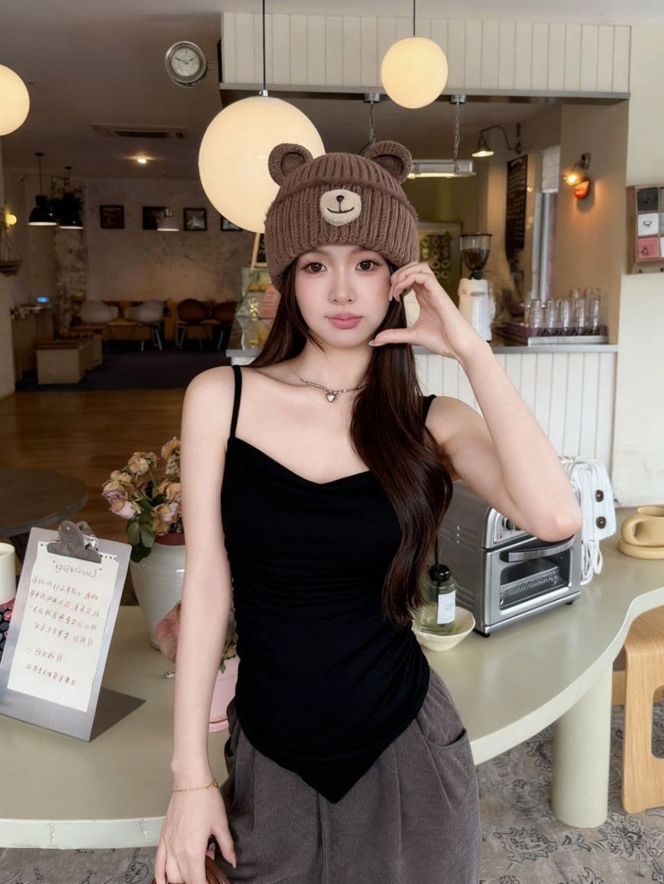 여름 새로운 순수한 욕망 바람 주름 디자인 캐미솔 몸매 가꾸기 슬림해 보이는 여성 고정 벨트 가슴 패드 의류 상세 이미지 15