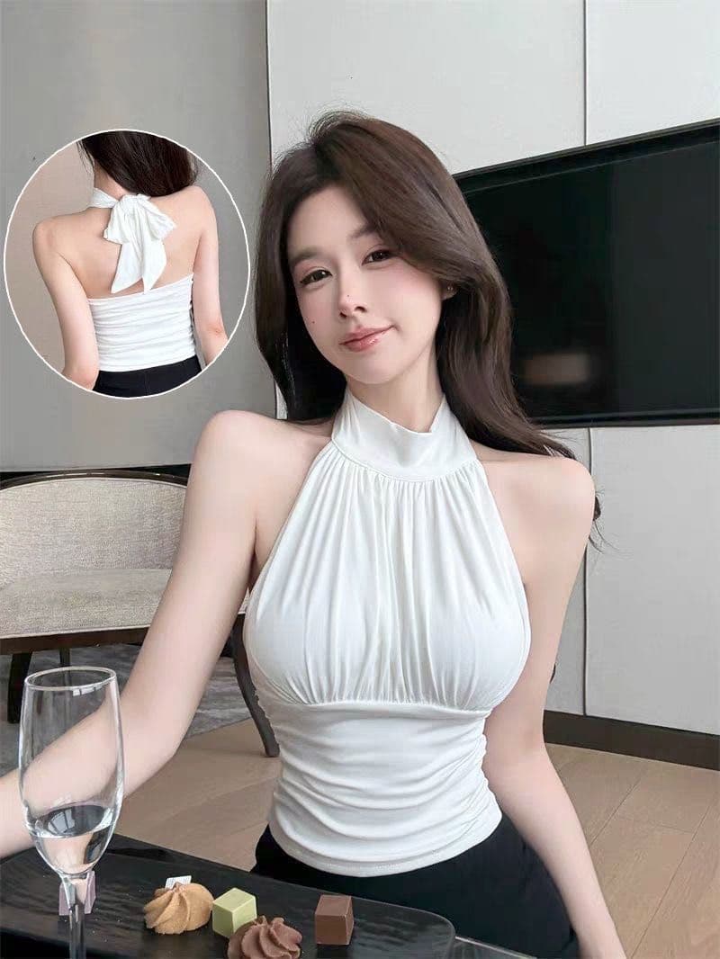 반하이넥 행침 목 캐미솔 가을 겨울 순수한 욕망 섹시함 튜브탑 허리 수축 켜기 벨트 가슴 패드 기본 셔츠 인사이드 가져 가라. 상세 이미지 15
