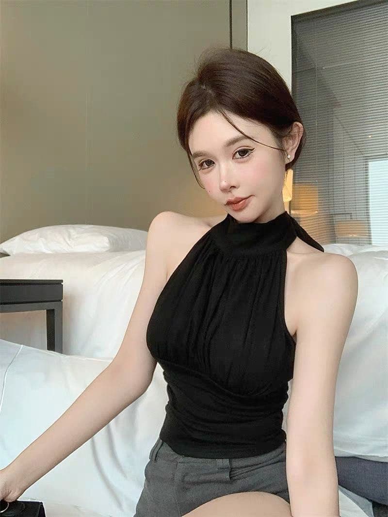 반하이넥 행침 목 캐미솔 가을 겨울 순수한 욕망 섹시함 튜브탑 허리 수축 켜기 벨트 가슴 패드 기본 셔츠 인사이드 가져 가라. 상세 이미지 25