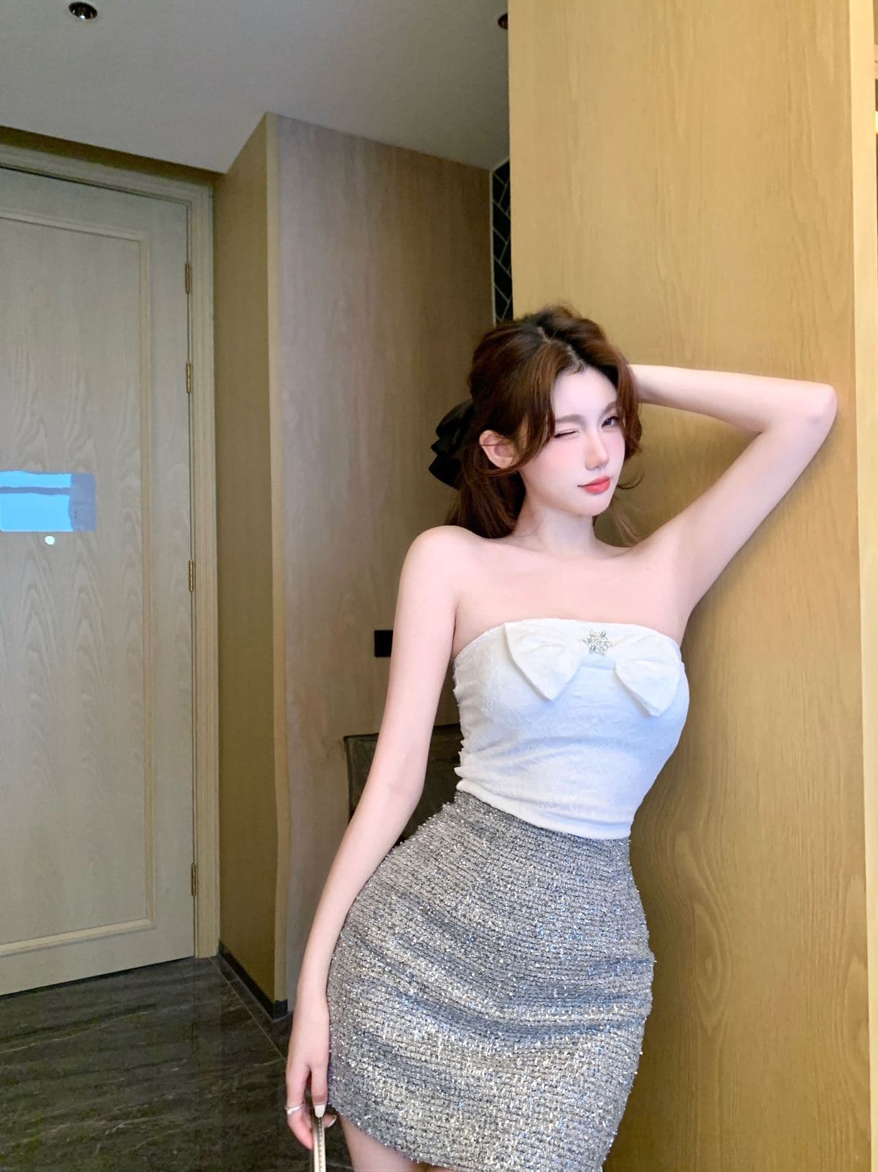 레이스 조각 한 단어 와이 아름다움 뒤로 3 차원 나비 매듭 맨위 여성 뒤로 심장 안에 가져 가라. 상세 이미지 29