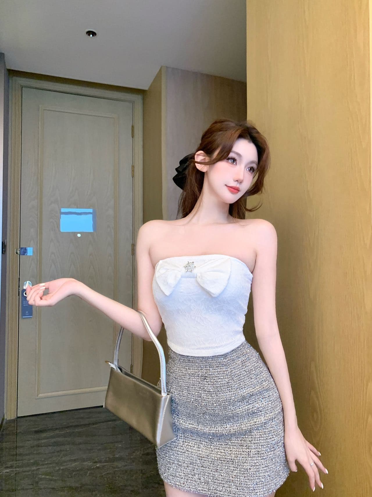 레이스 조각 한 단어 와이 아름다움 뒤로 3 차원 나비 매듭 맨위 여성 뒤로 심장 안에 가져 가라. 상세 이미지 31