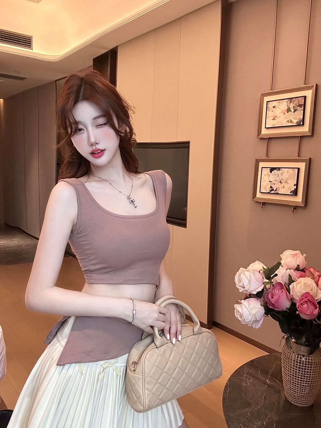 조끼 여성 원피스 핫걸 포장 가슴 안쪽 의류 다용도 맨위 여성 새로운 조끼 몸매 가꾸기 만나는 맨위 상세 이미지 26