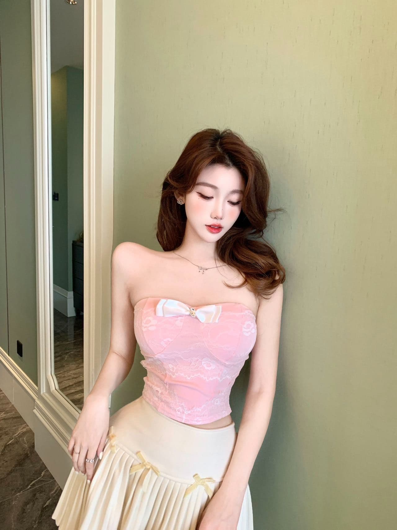 순수한 욕망 디자인 슬립 섹시함 튜브탑 조끼 여름 새로운 레이스 조각 핫걸 맨위 여성 상세 이미지 17
